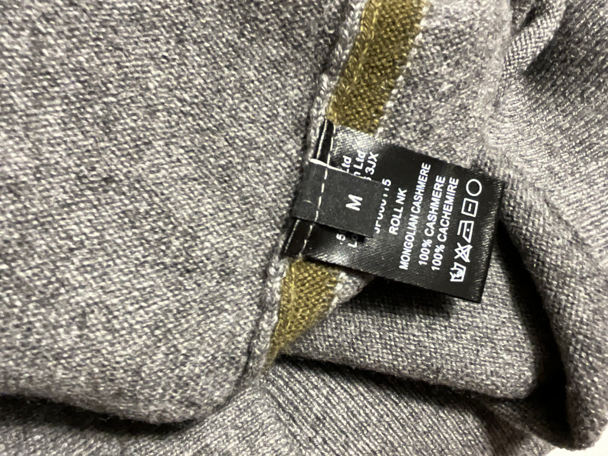 Joseph Men’s 100% Cashmere Grey Roll Neck Jumper – Size M men