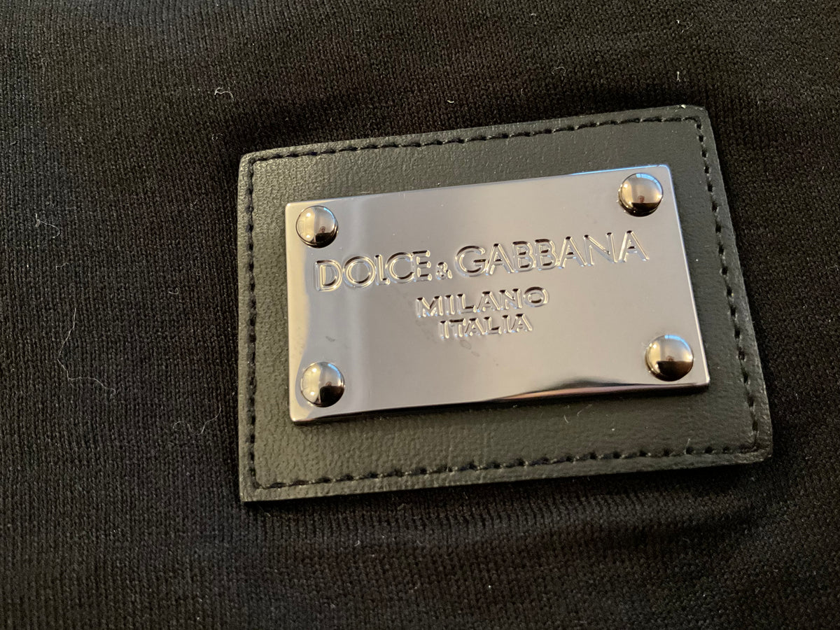 Dolce & Gabbana plaque V neck black T shirt size I 50 men