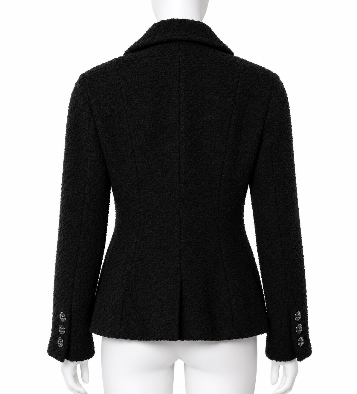 Chanel La Petite Veste Noire Black Bouclé Wool Jacket – Pre-Fall 2022/2023 – Size 40 ladies