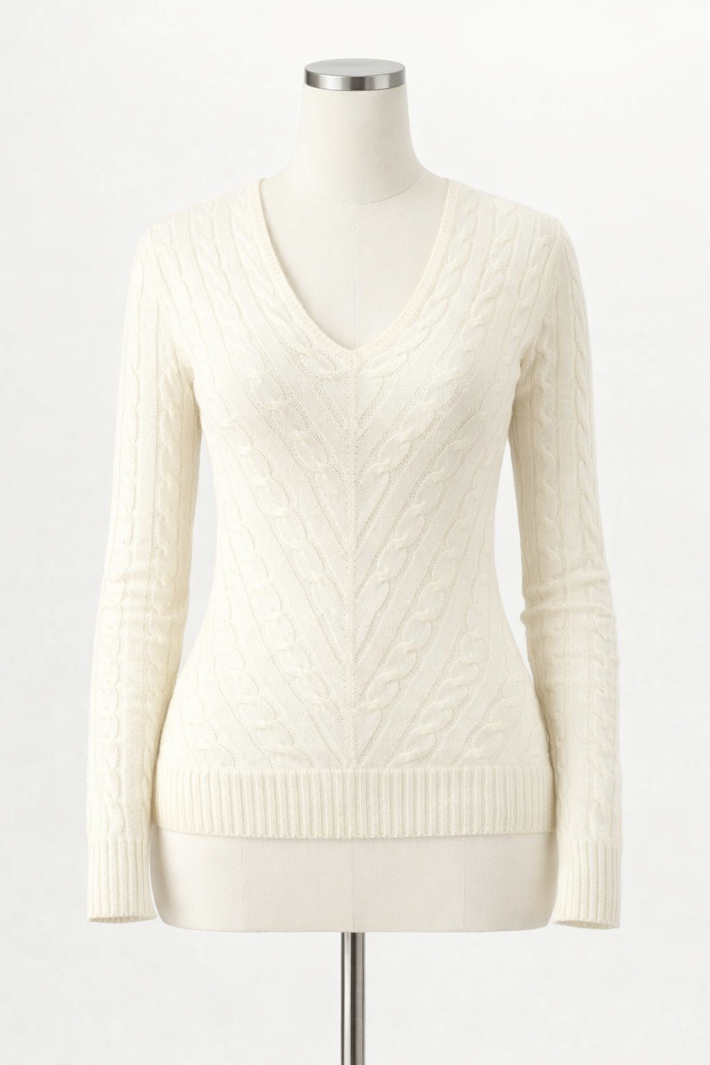 RALPH LAUREN BLACK LABEL PURE CASHMERE CABLE KNIT PULLOVER JUMPER SWEATER SZ M ladies