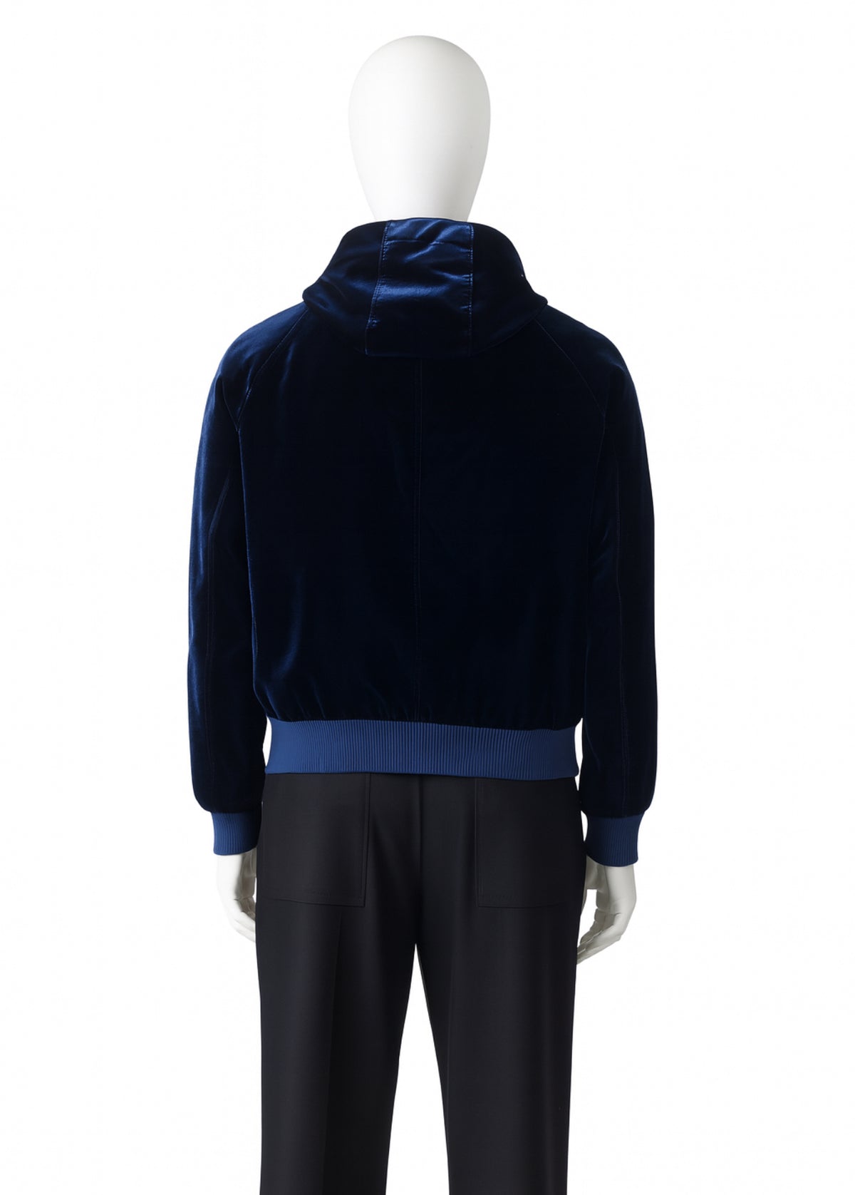 Tom Ford Navy Blue Velvet hoodie jacket size M medium men