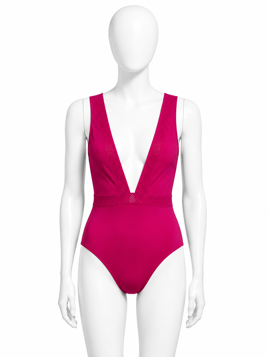 ERES Fuchsia V neck One Piece Swimsuit size F 42 US 10 UK 14 LADIES