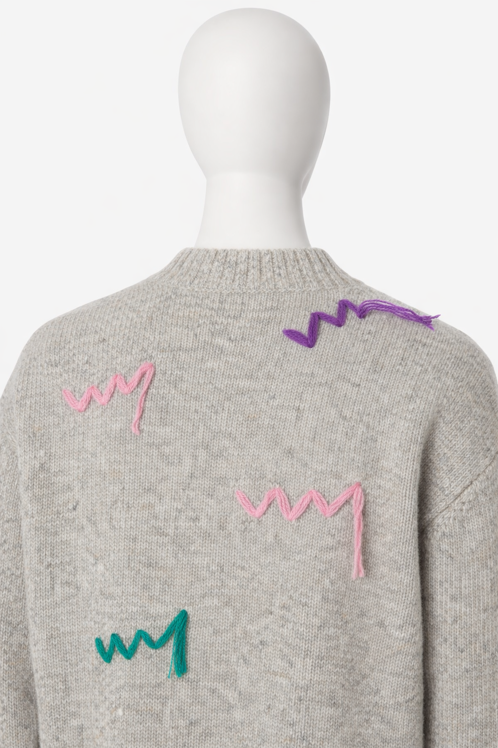 Mira Mikati Extra Fine Merino Wool Embroidered Pullover Sweater Jumper Size EU 38 ladies
