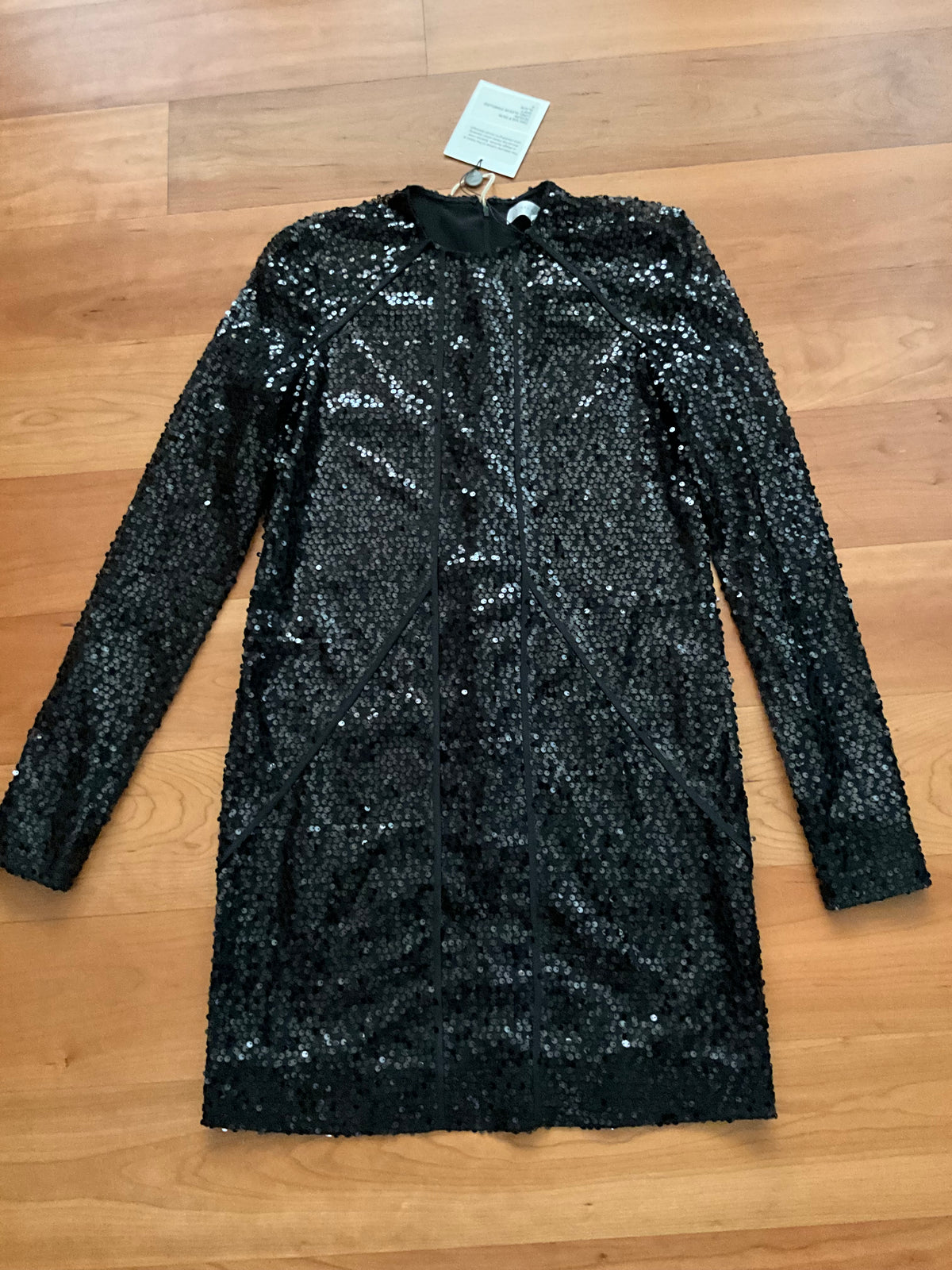 VICTORIA BECKHAM RUNAWAY SEQUIN SHIFT MINI DRESS UK 8 US 4 F 36 I 40 ladies
