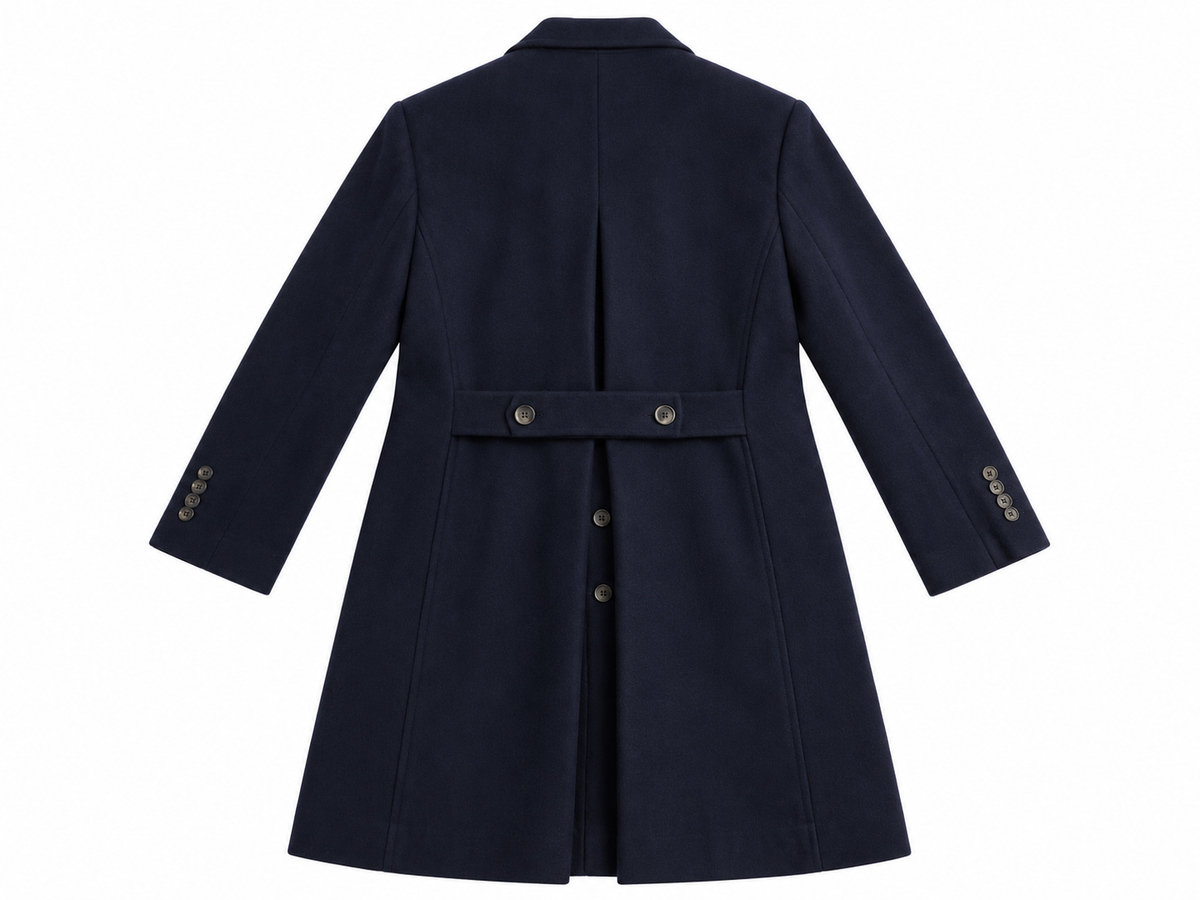 Brunello Cucinelli Men’s Navy Blue 100% Cashmere Double-Breasted Long Coat men