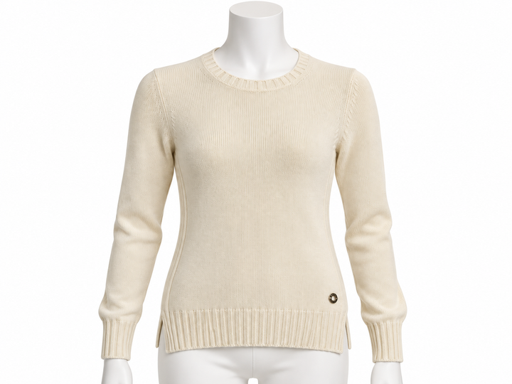 Loro Piana Baby Cashmere Women’s Ivory Crew Neck Jumper – Size IT 38 / XS ladies