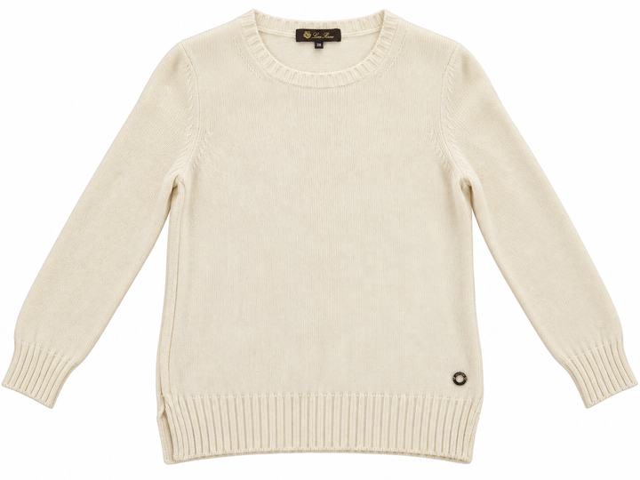 Loro Piana Baby Cashmere Women’s Ivory Crew Neck Jumper – Size IT 38 / XS ladies