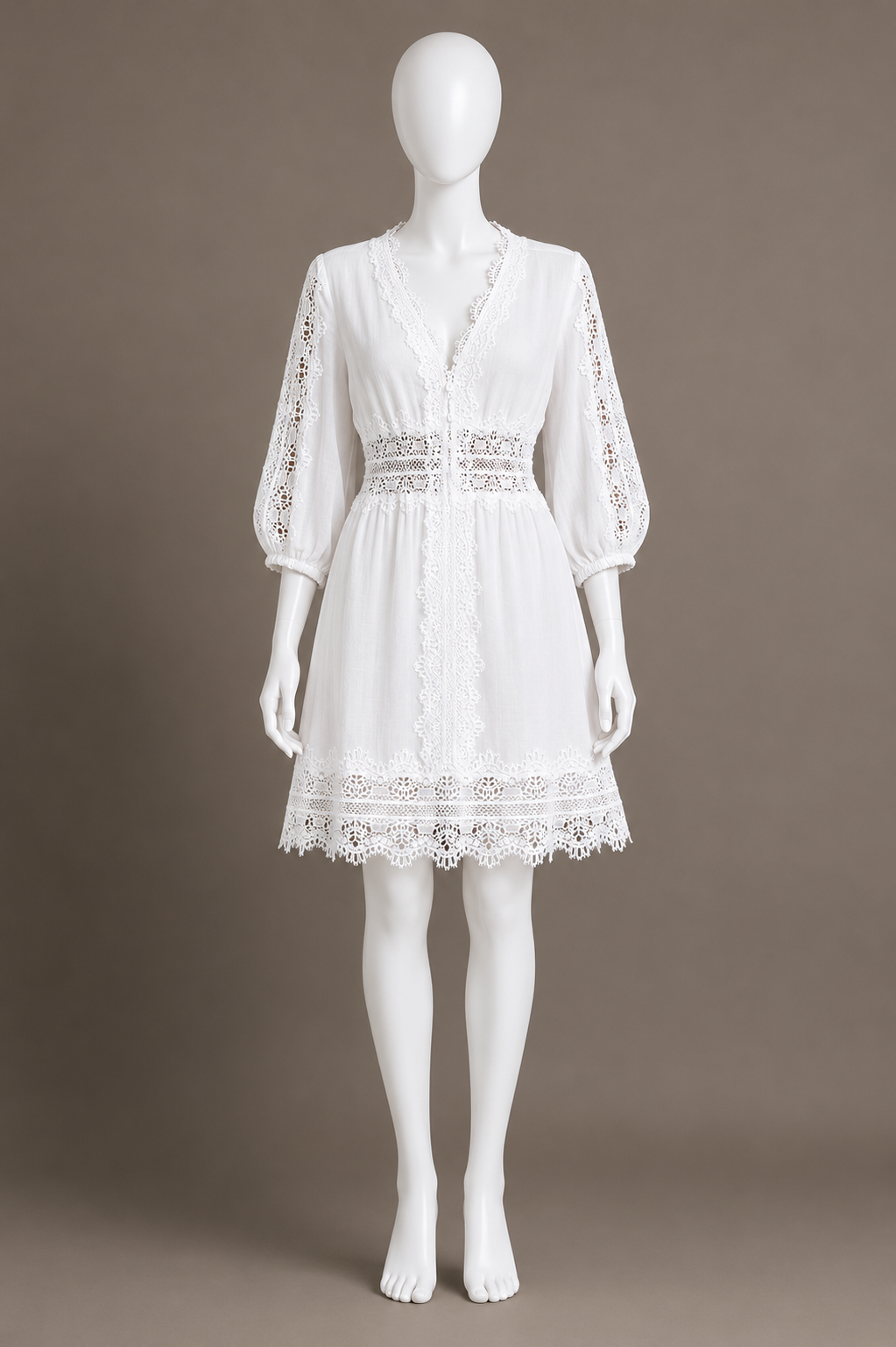 Zara WHITE SHORT RAMIE DRESS REF 2731/063 SIZE S small ladies