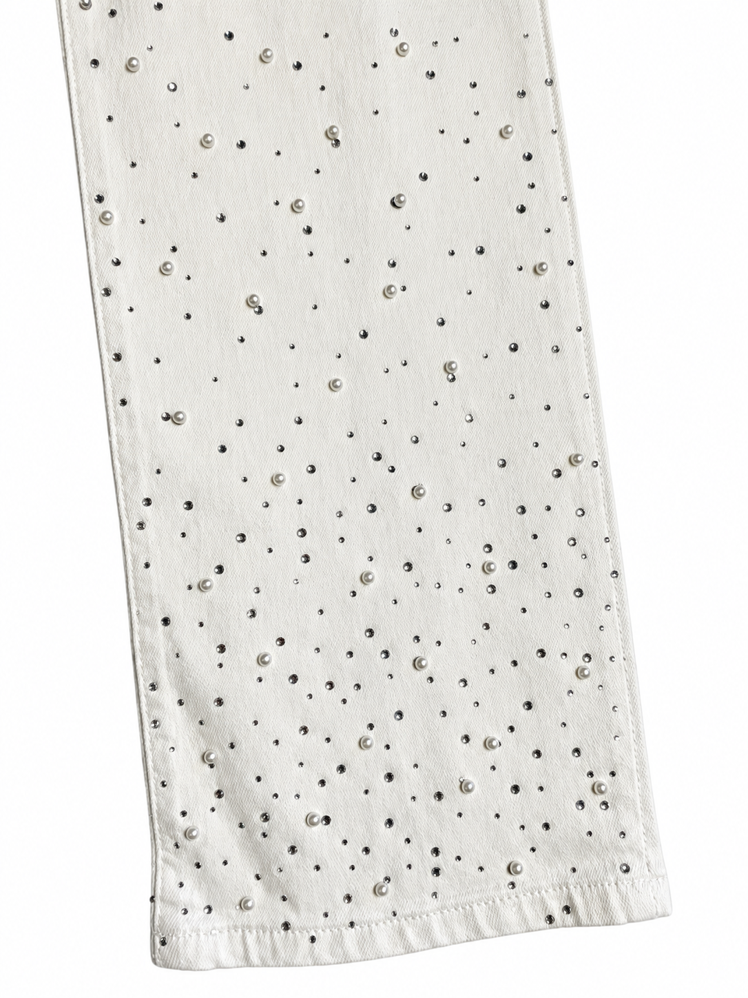 Good American Good Icon Straight Pears & Crystals Embellished Jeans