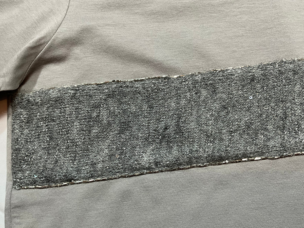HERNO Resort Alpaca Trim Taupe T shirt size I 40 UK 8 US 4 S small ladies