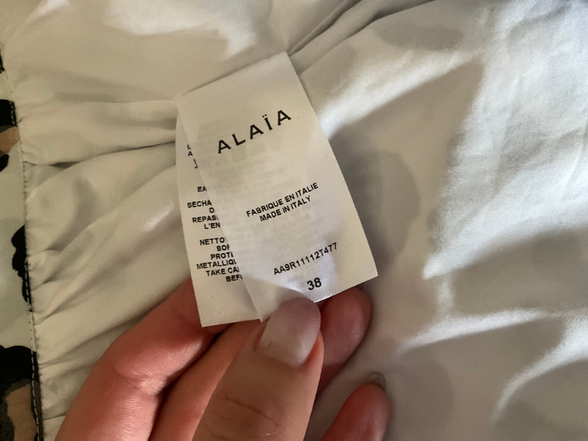Alaïa Leopard Print Mini Dress with Signature Belt – FR 38