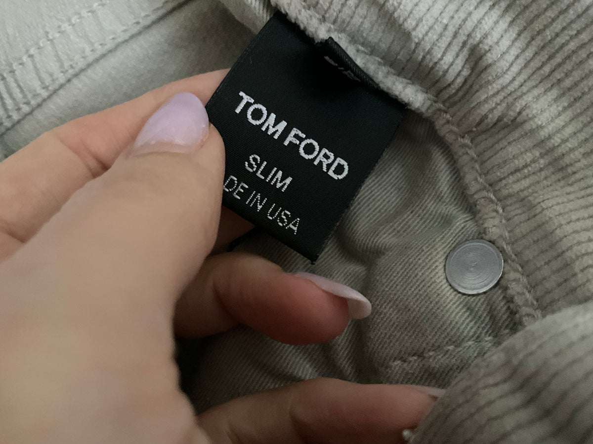 TOM FORD - Slim-Fit Stretch-Cotton Corduroy Trousers size 33 Men