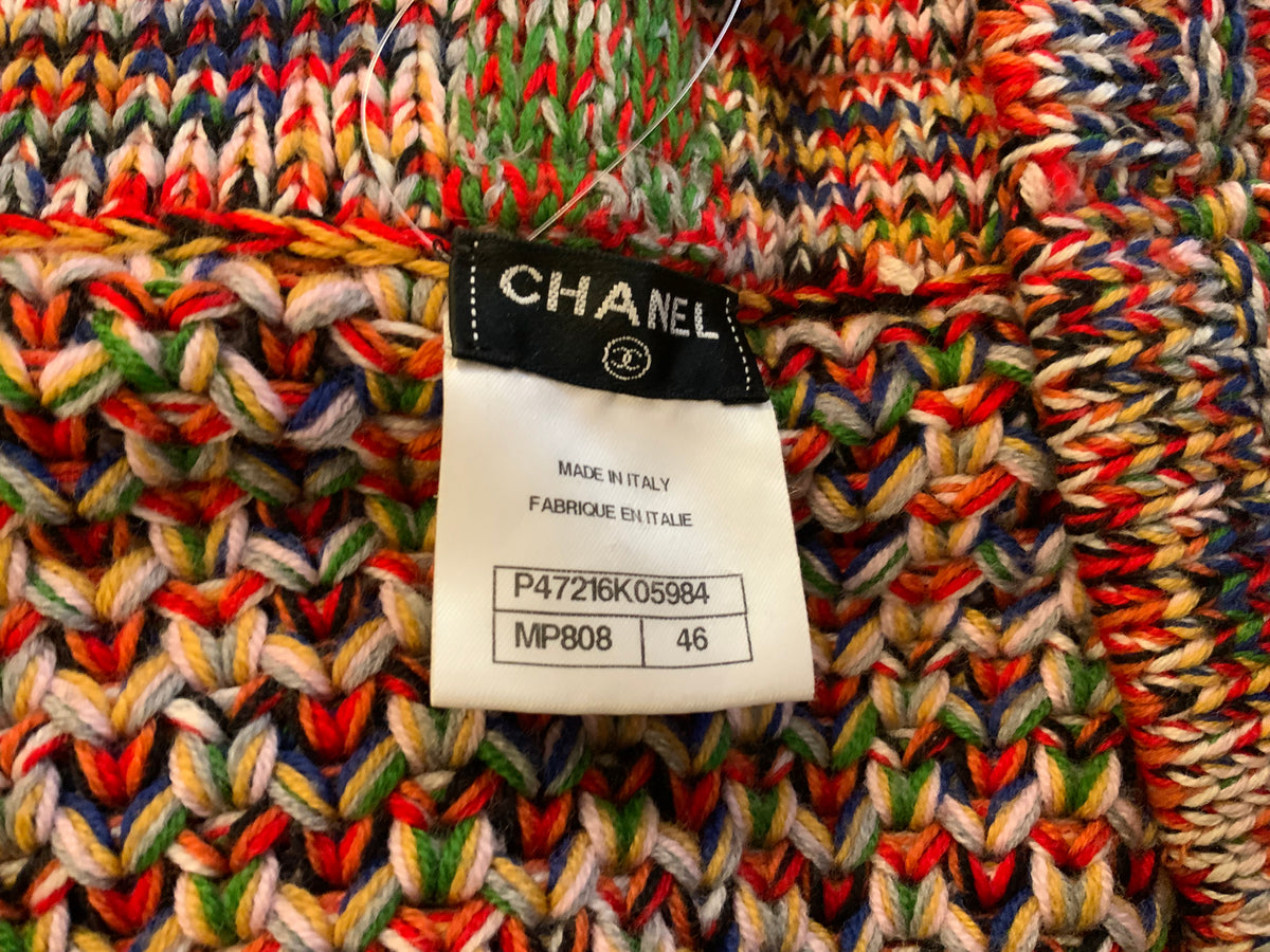 Chanel Runway Wool Tweed Knit Jacket / Coat / Cardigan Multiple colors F 46 US14 ladies