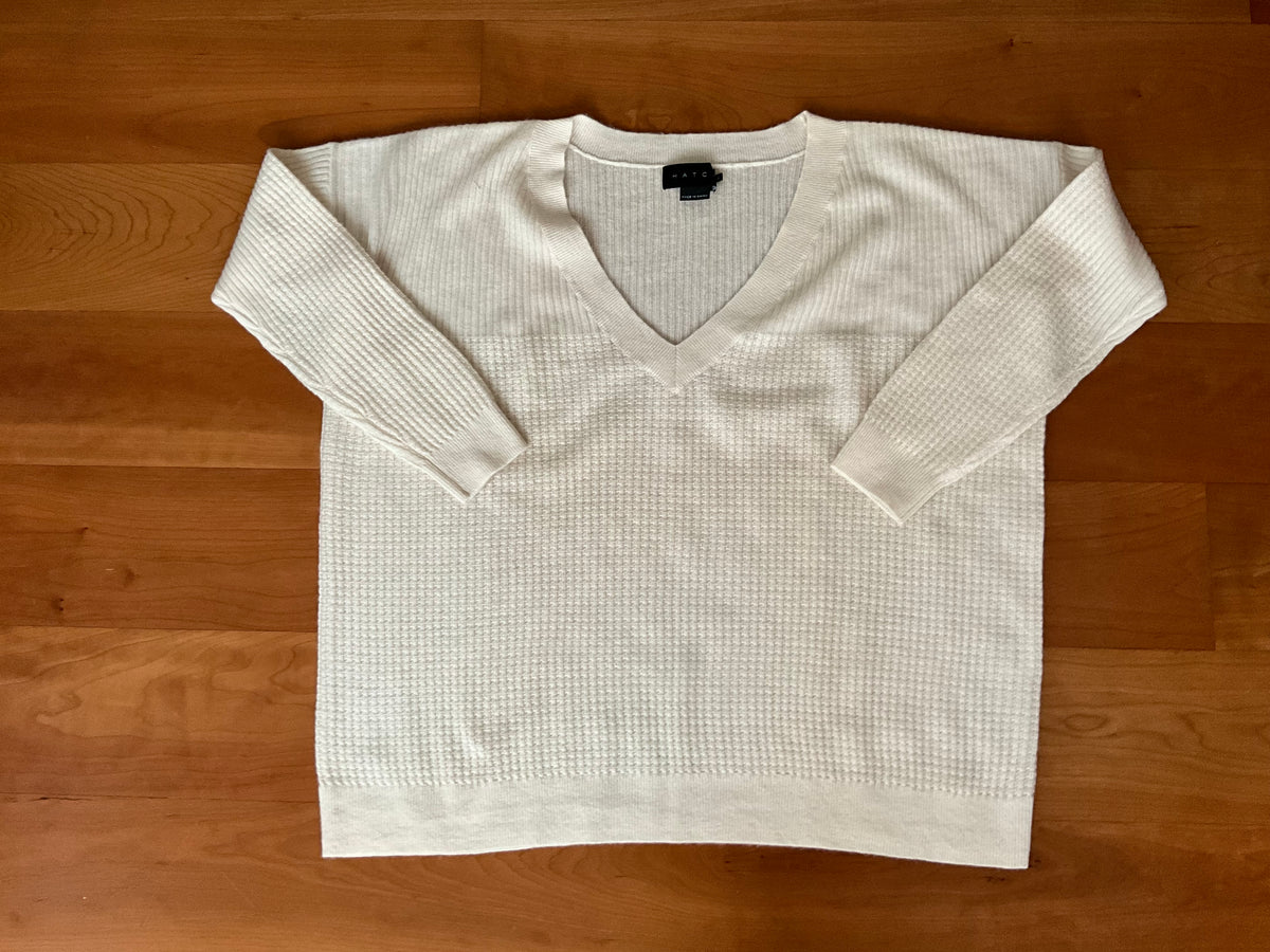 HATCH Maternity Layering U Neck Sweater In Cashmere And Merino Wool Size P ladies
