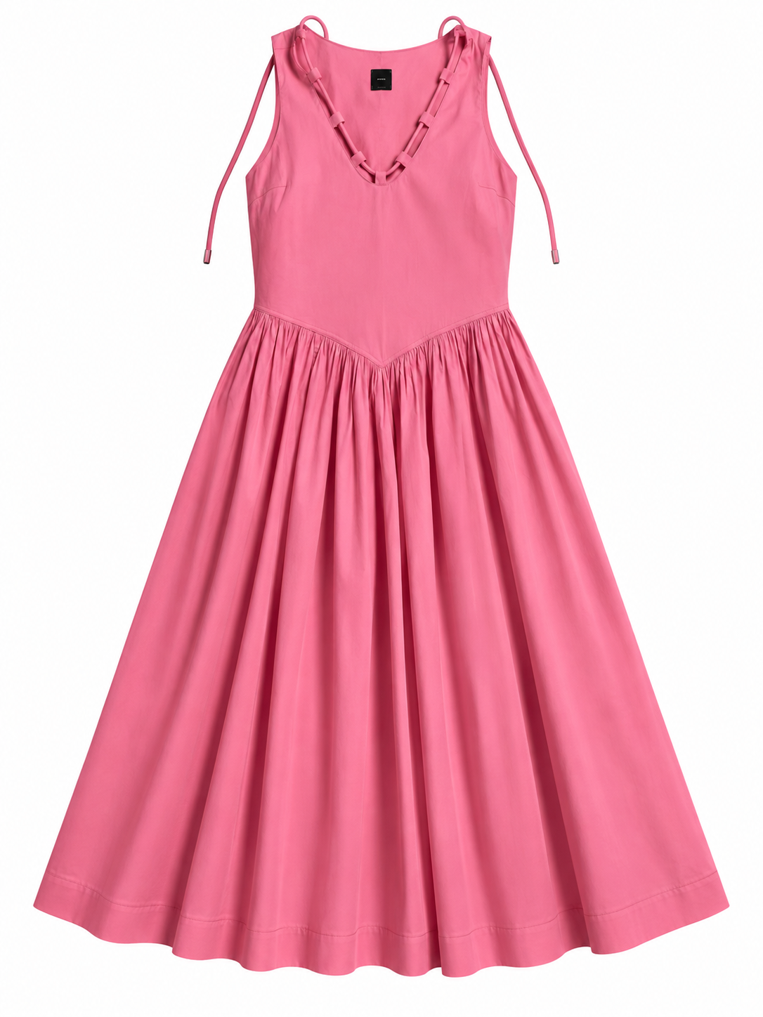 PINKO Pink Techno Poplin Midi Dress – Size XS ladies