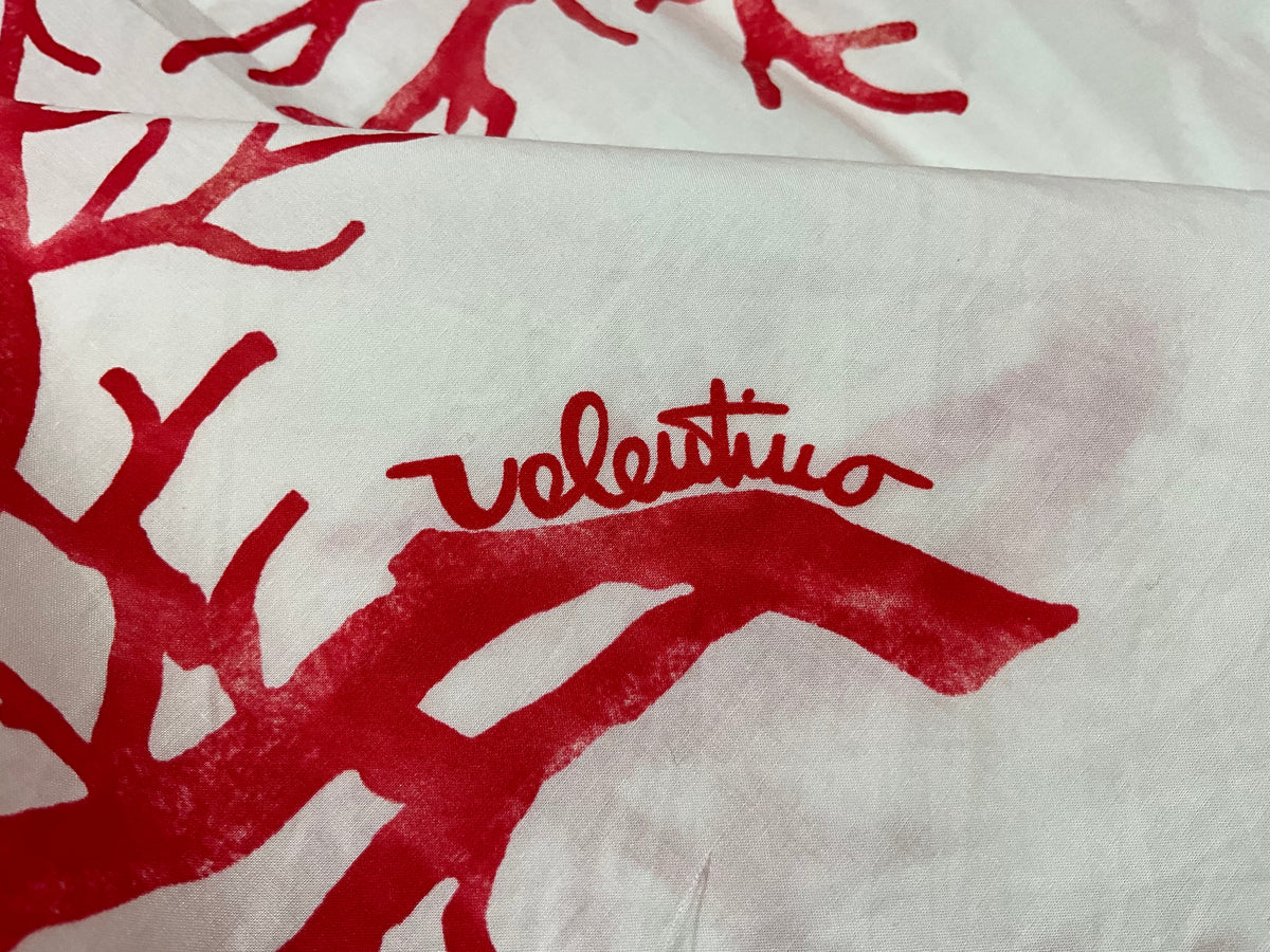Valentino Archive '68 White Coral Printed Tunic Mini Dress Size I 44 UK 12 US 8 ladies