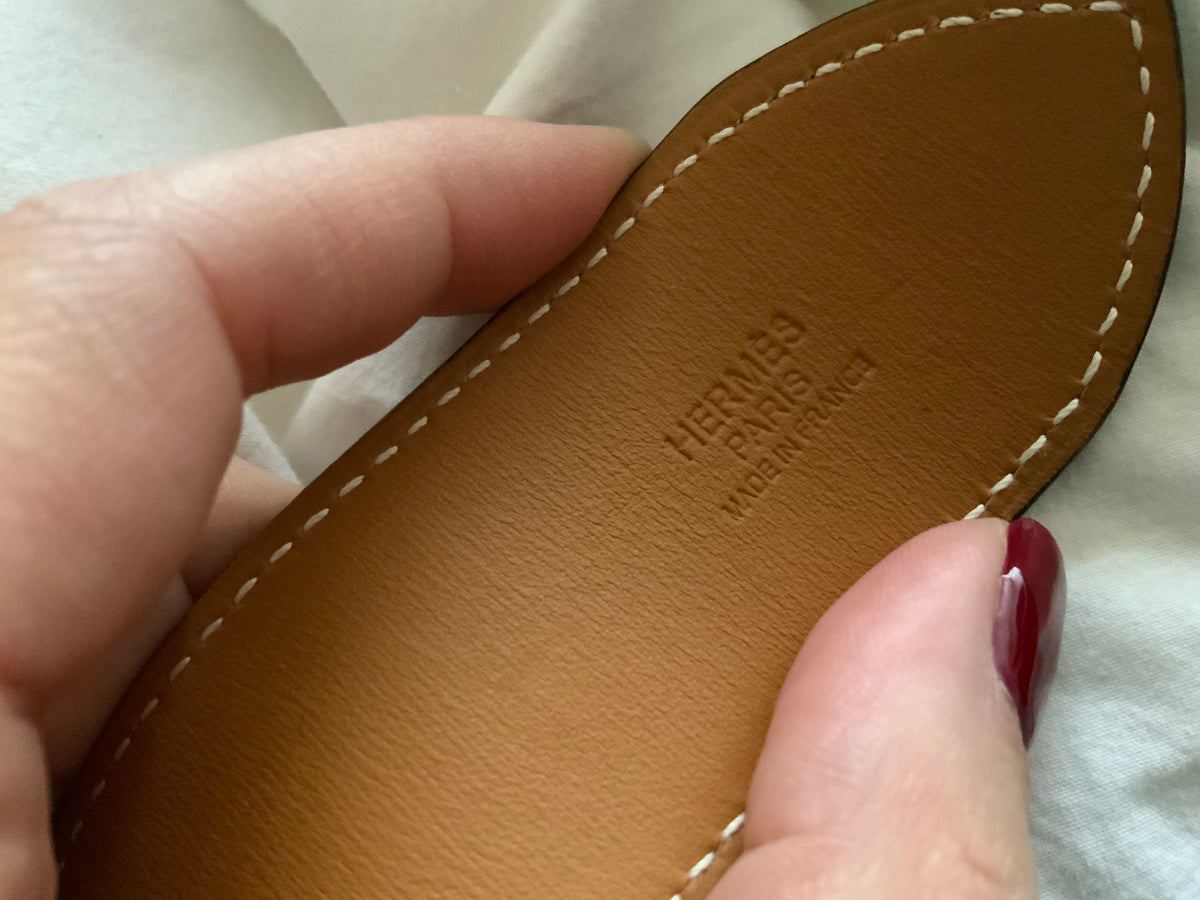 Hermès HERMES Mens Blanc Taurillon Clemence Leather Etriviere Belt Size 40 men