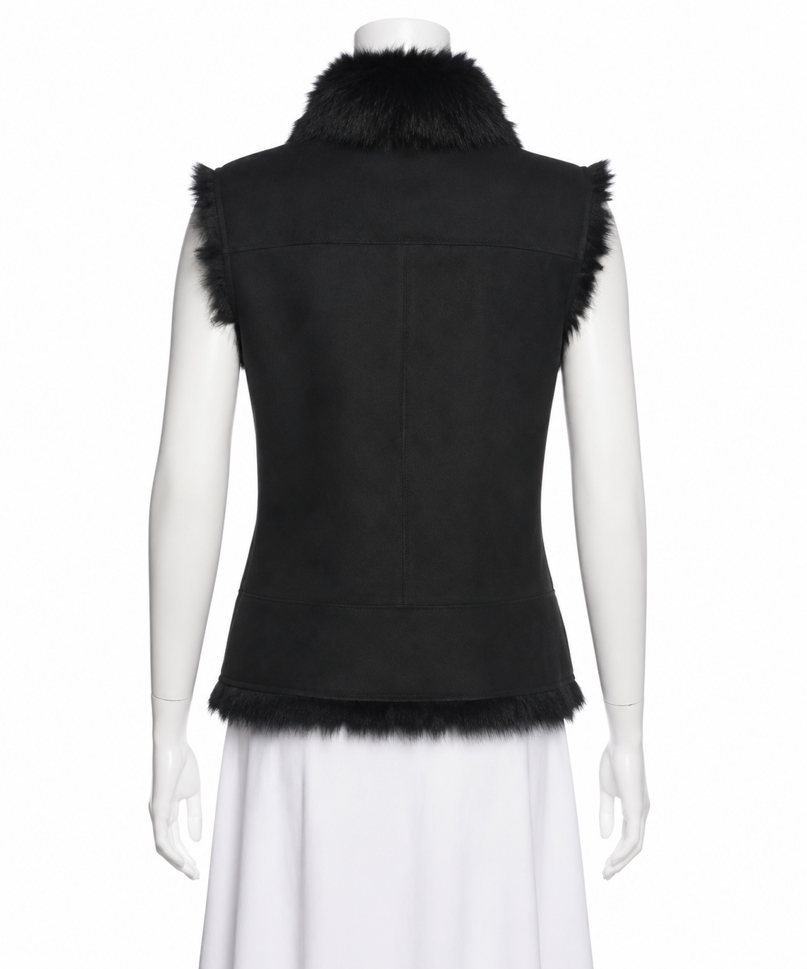 Joseph Lucy Toscana Black Shearling Gilet Vest – Size 38 ladies