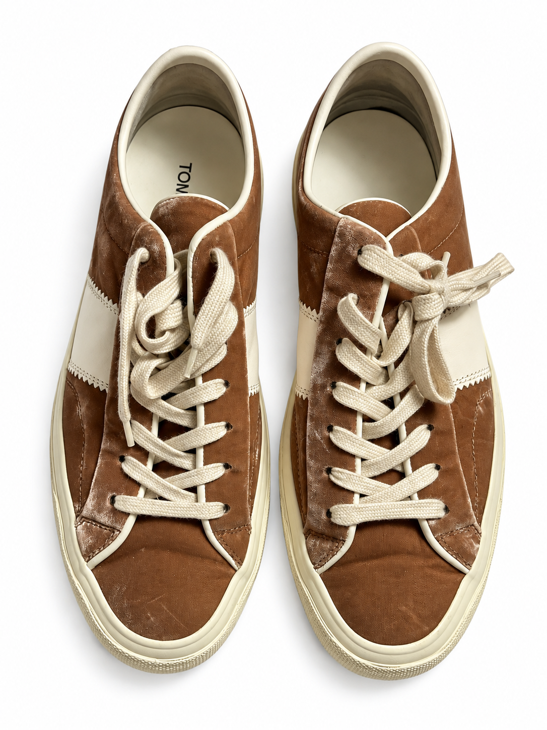 Tom Ford Men’s Velvet & Leather Low-Top Sneakers – Size UK 9 / EU 43 men