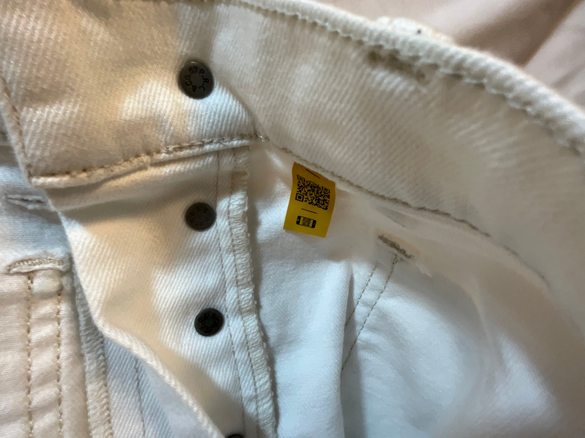 Polo Ralph Lauren White Tompkins Skinny High Waist Jeans size 28R ladies