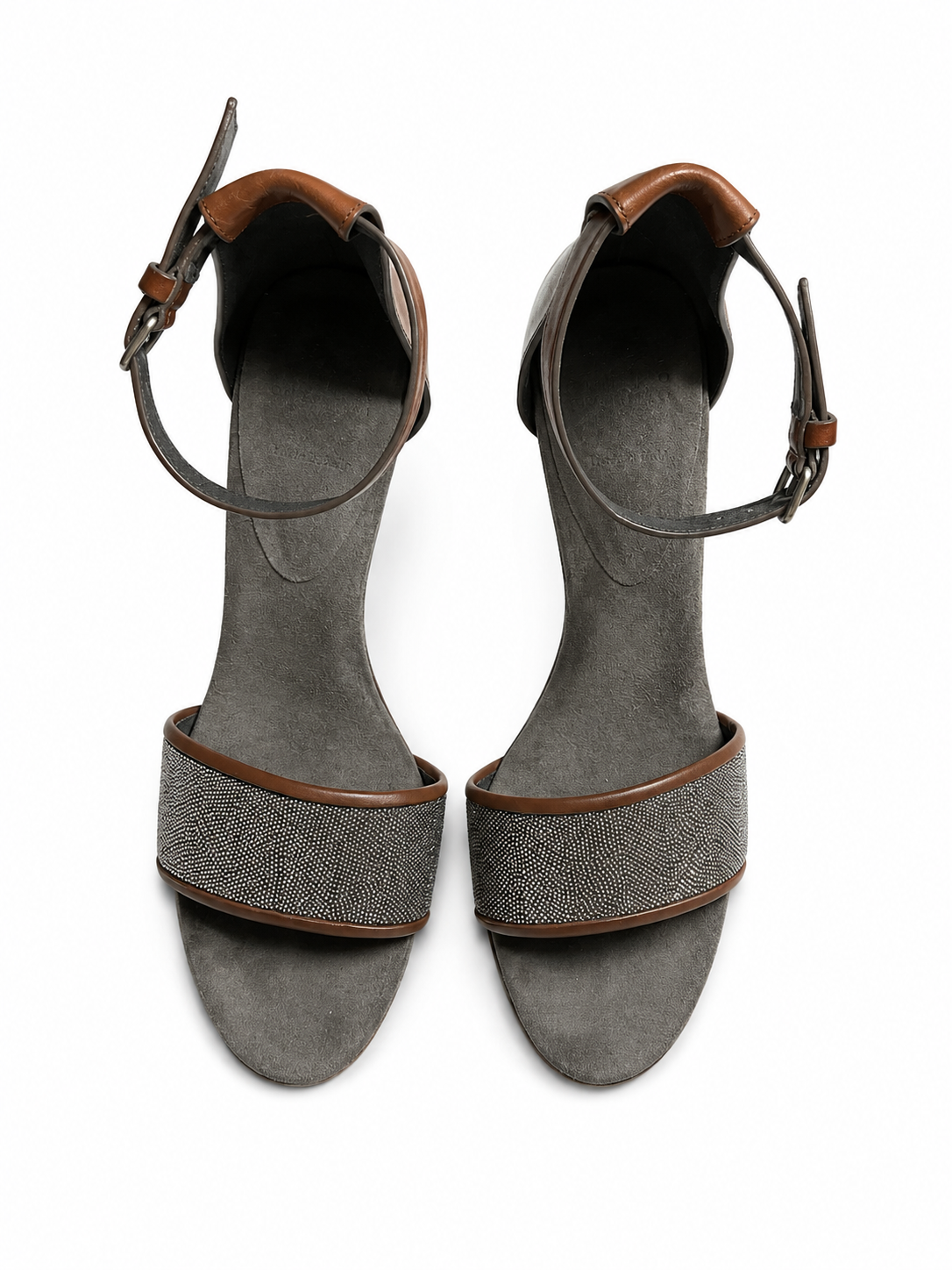 Brunello Cucinelli Monili-Embellished Stiletto Sandals size 38 ladies