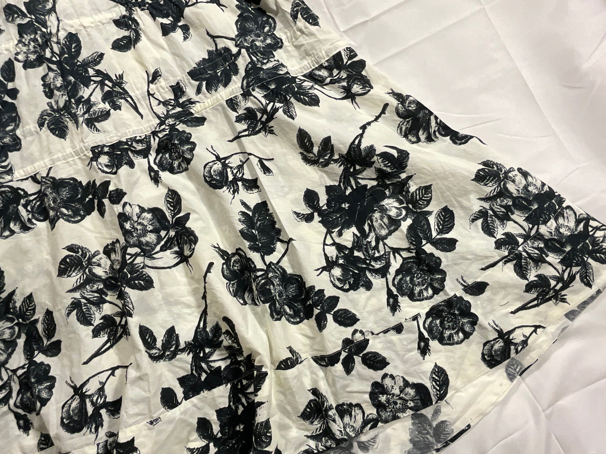 BROCK COLLECTION Prisca Shirred Floral-print Cotton-poplin Midi Dress Size 2 Ladies