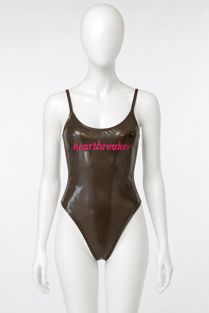Private Party “Heartbreaker” Metallic One-Piece Swimsuit size M/L ladies
