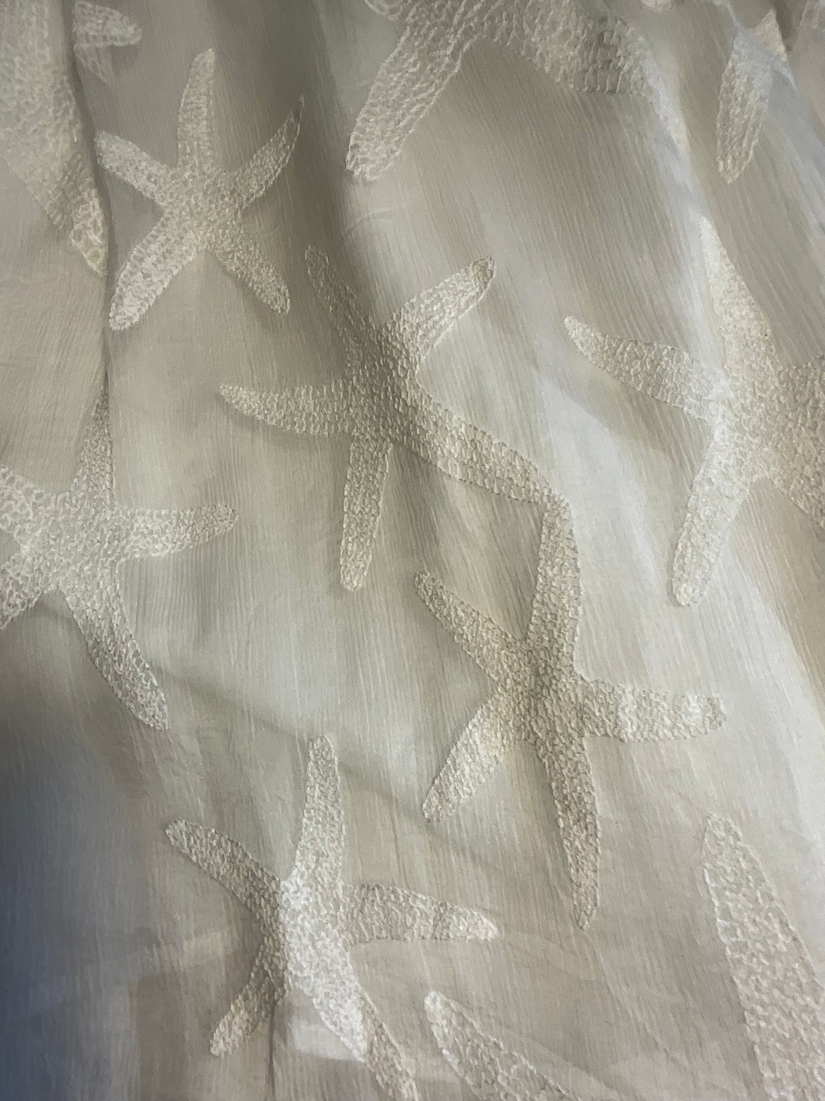 Vilebrequin Long Transparent Silk Starfish Dress – Off White – XS ladies