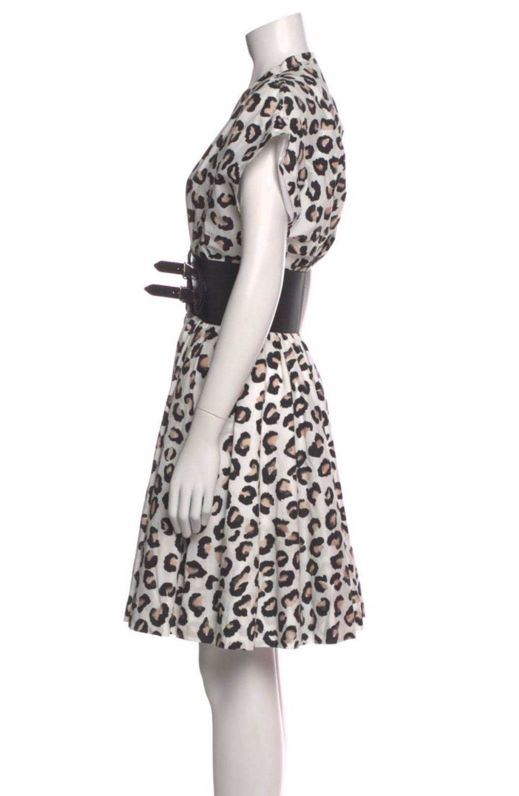 Alaïa Leopard Print Mini Dress with Signature Belt – FR 38