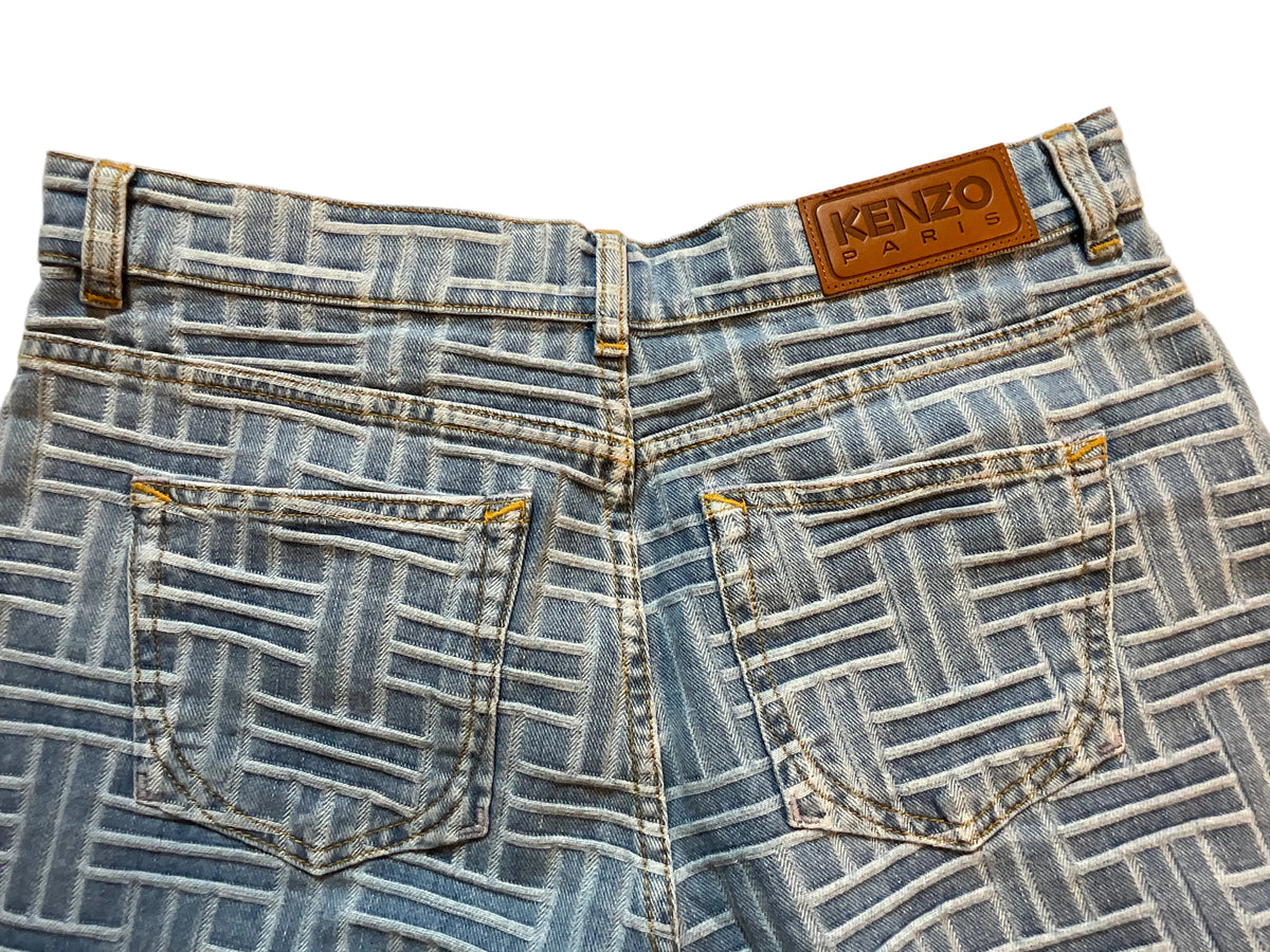 Kenzo Jacquard Japanese Jeans size 29 ladies