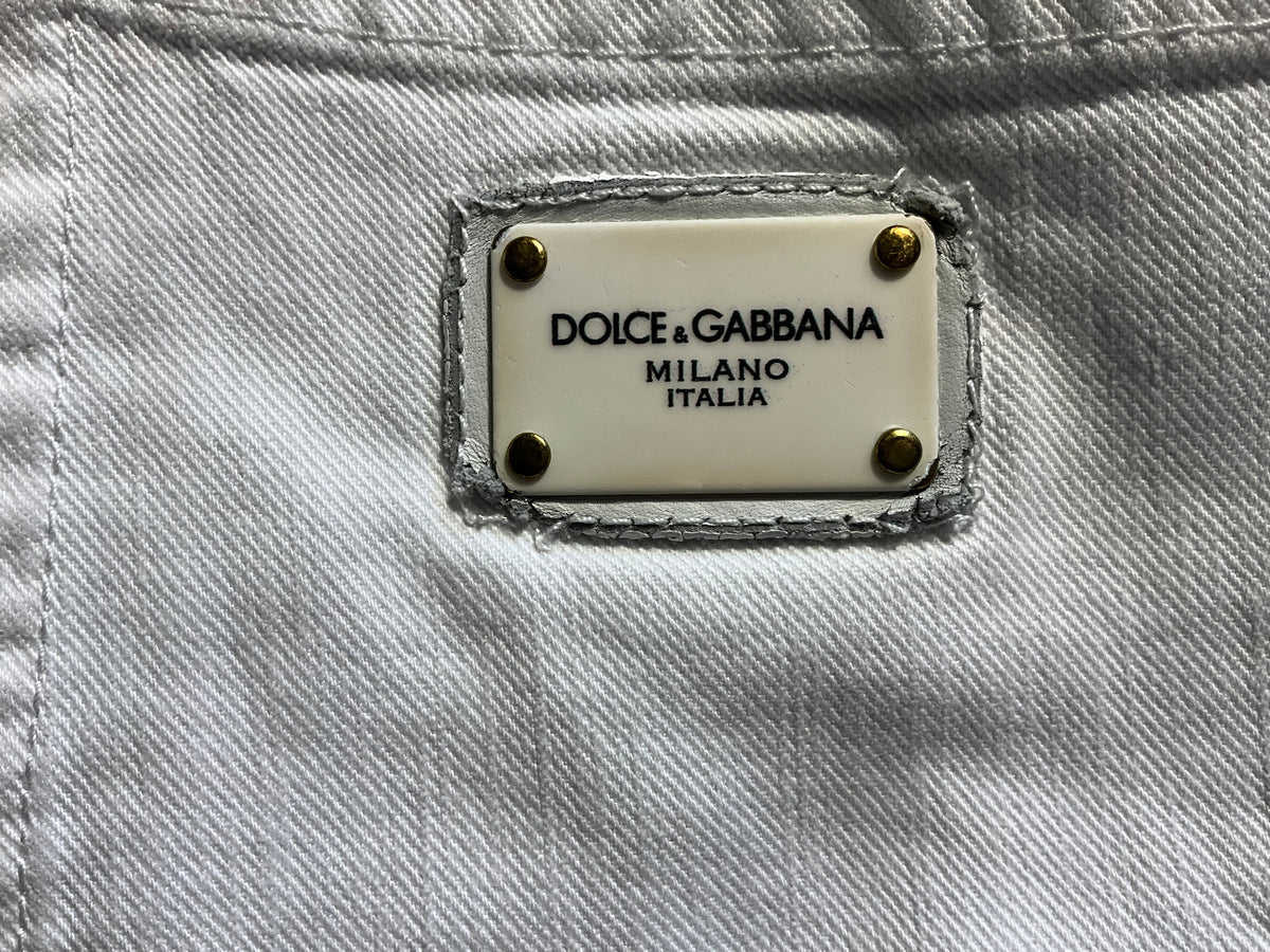Dolce & Gabbana Denim Comfort Men’s White Jeans – Size 48 men