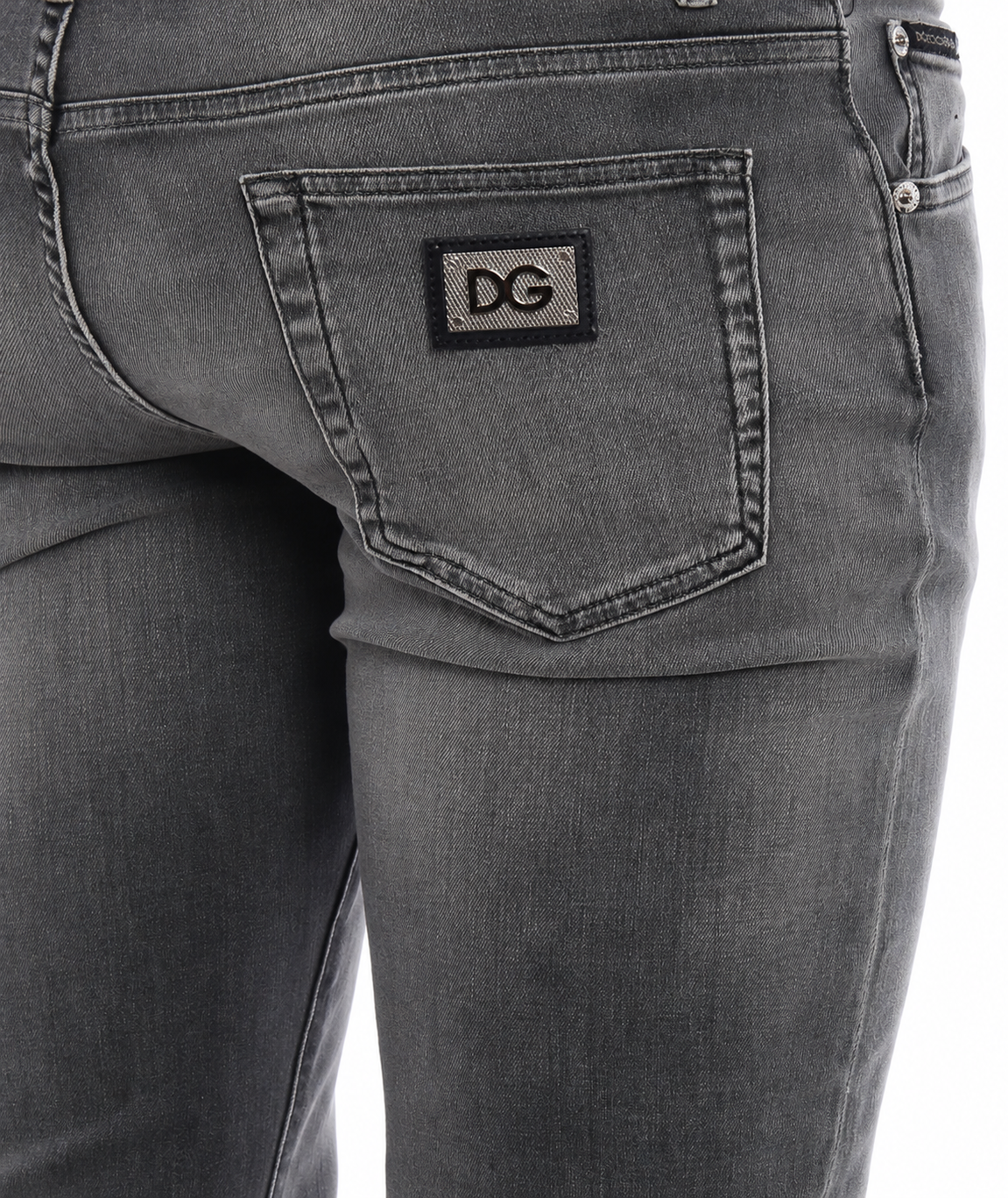 Dolce & Gabbana Men’s Grey Stone Washed Skinny Jeans – Size 50 men