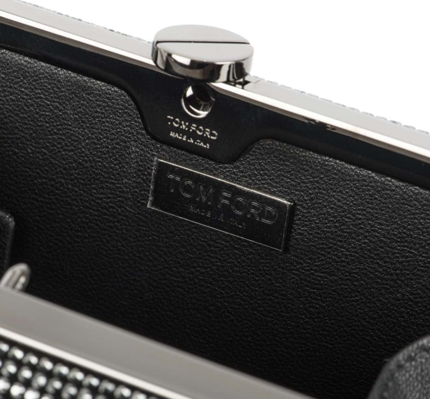 Tom Ford Crystal-Embellished Mini Clutch Bag with extra strap Handbag ladies