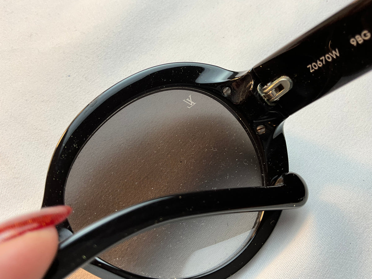 LOUIS VUITTON Z0670W Glitter Round Sunglasses Brown ladies