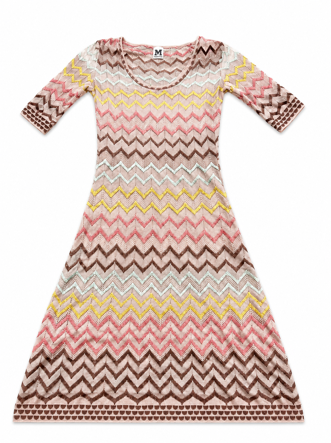 M Missoni Zig Zag Metallic Mini Dress size I 38 XS ladies