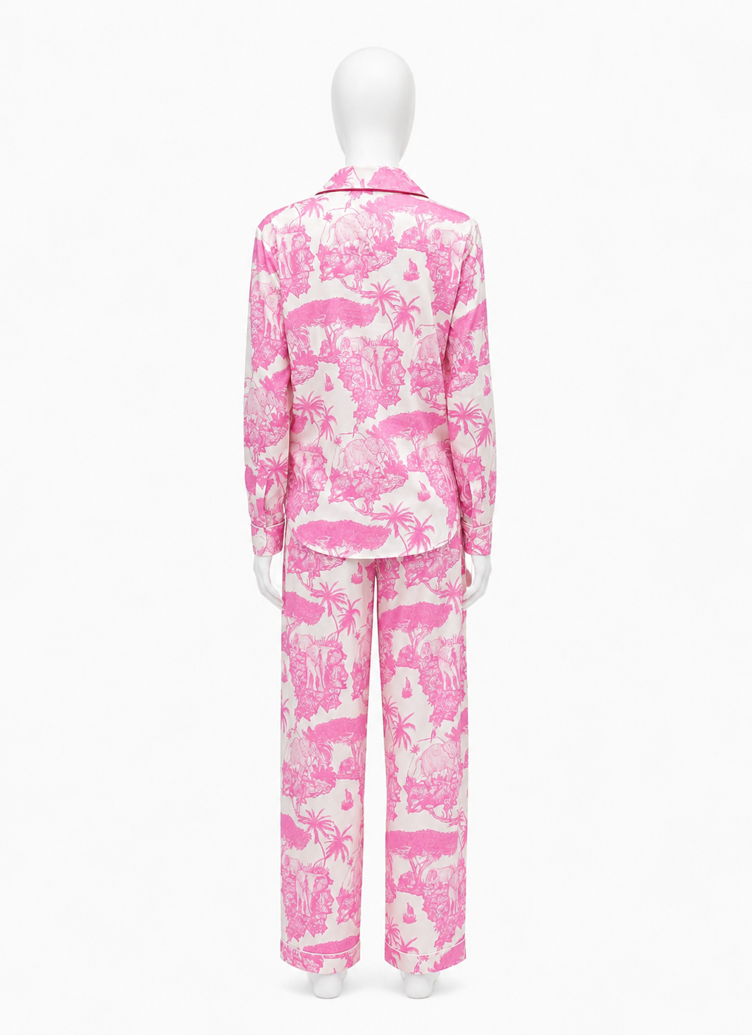 Desmond & Dempsey Pink Toile Print Pajama Set – Size M ladies