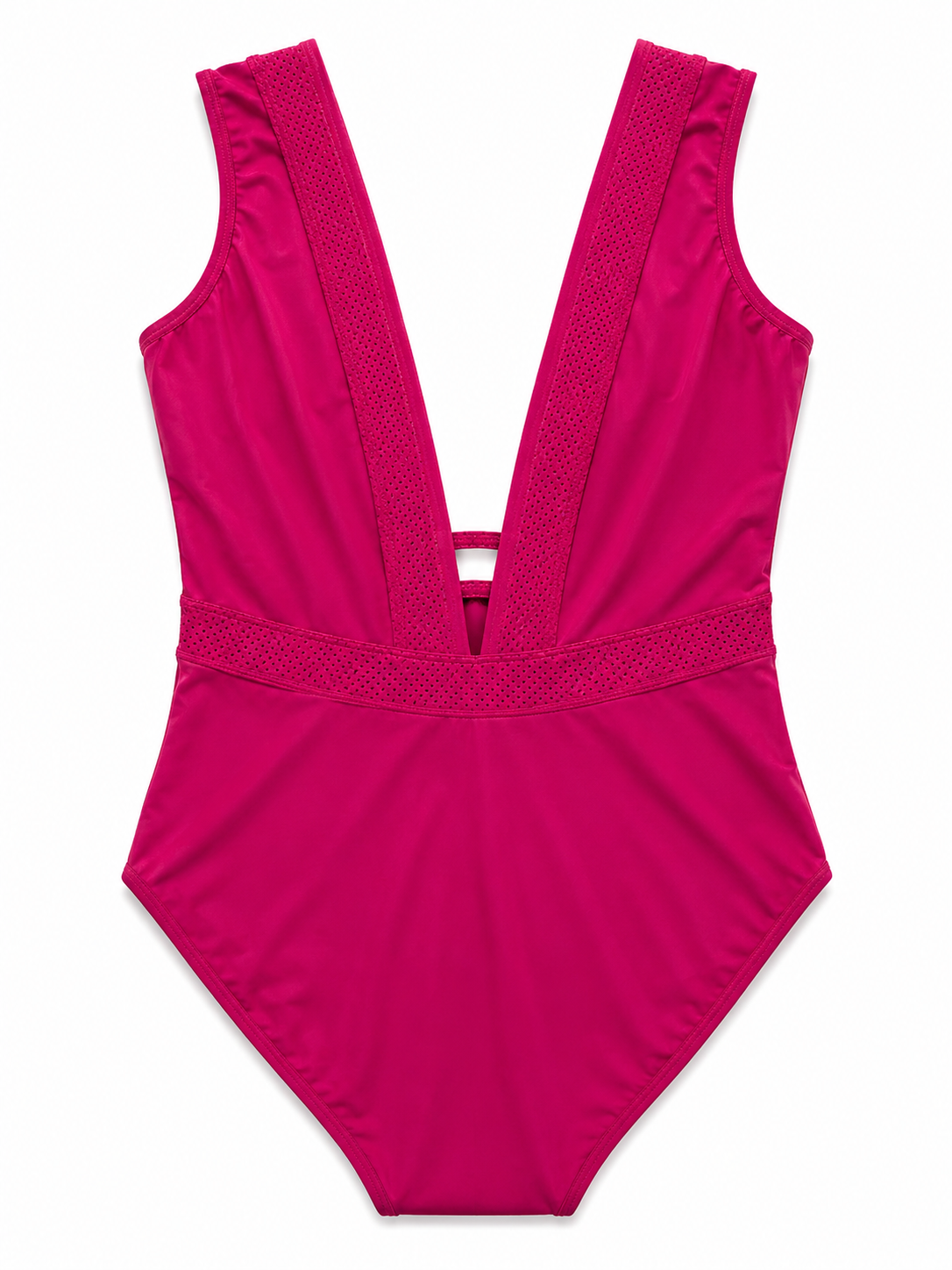 ERES Fuchsia V neck One Piece Swimsuit size F 42 US 10 UK 14 LADIES