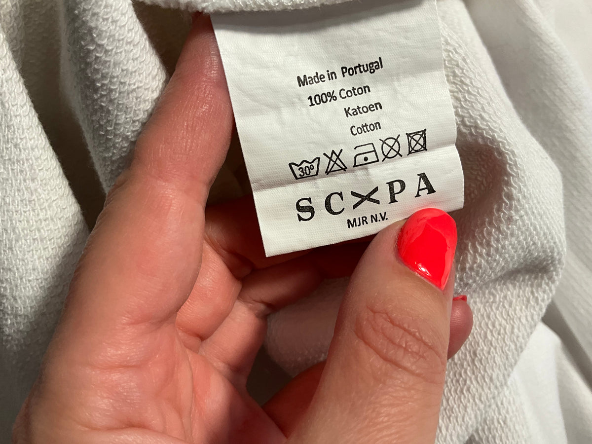 SC×PA Women’s White Cotton Sweatshirt ladies