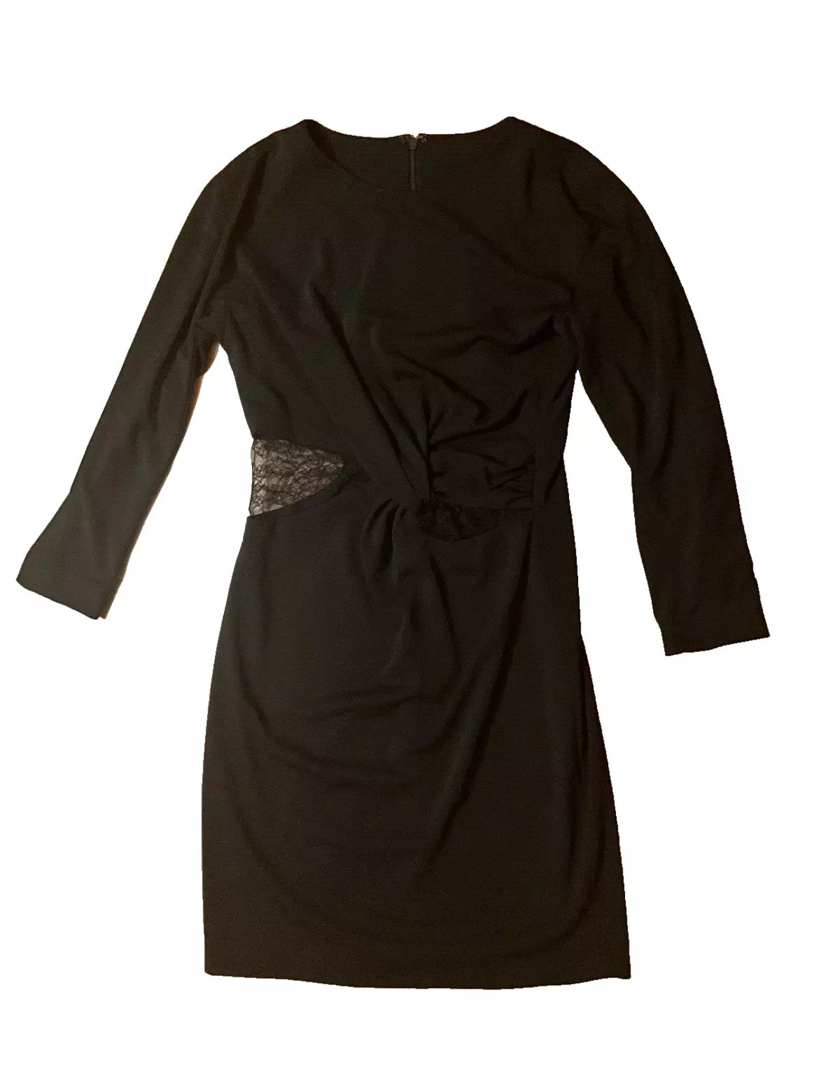 Misha Nonoo Black Jersey Lace Insert Mini Dress Size UK 8 US 4 S small ladies