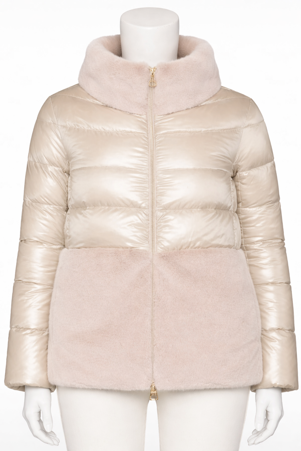 Herno faux fur dawn feathers jacket puffer size I 42 UK 10 US 6 ladies