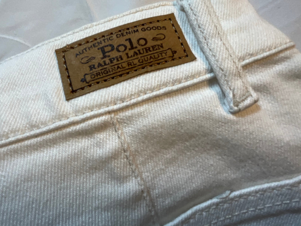 Polo Ralph Lauren White Tompkins Skinny High Waist Jeans size 28R ladies