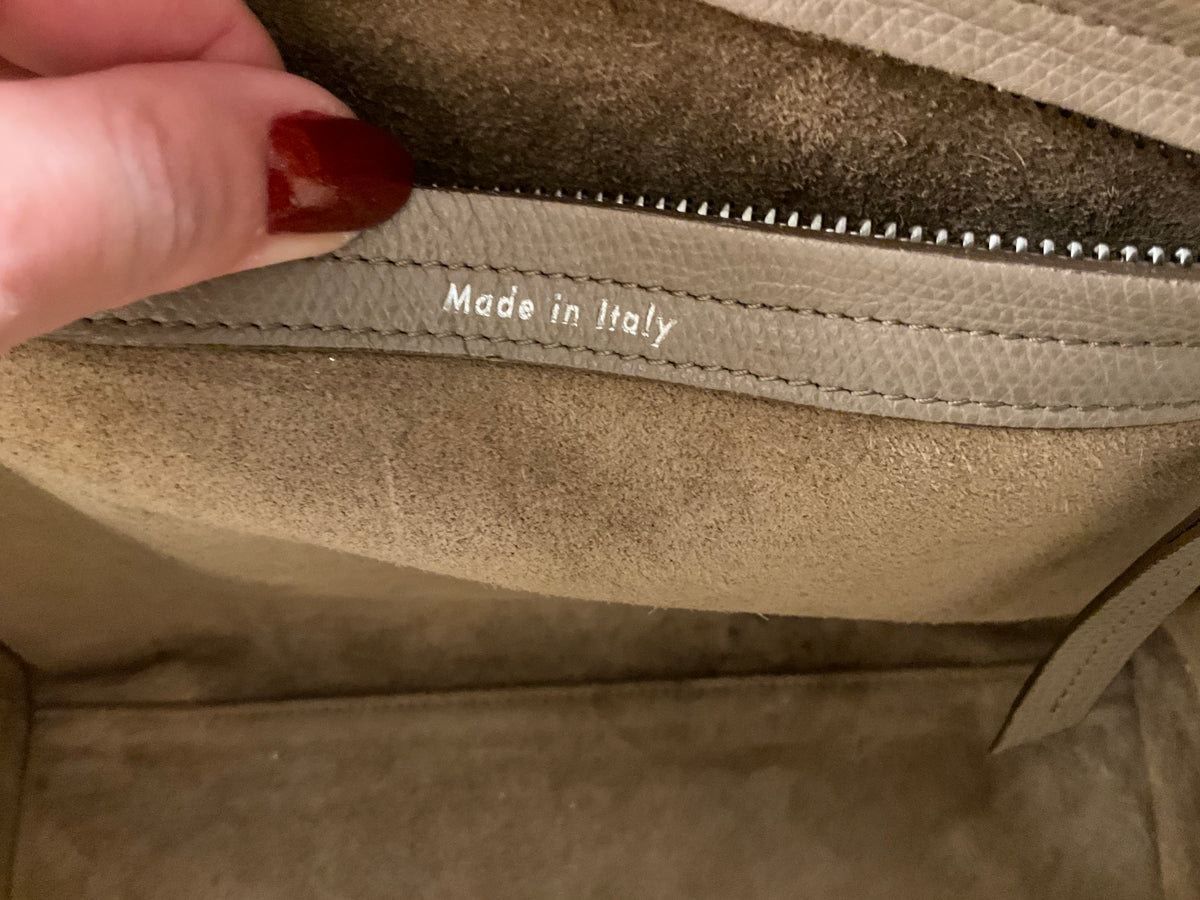 Céline Celine Medium Phantom Luggage Taupe Bag Handbag Ladies