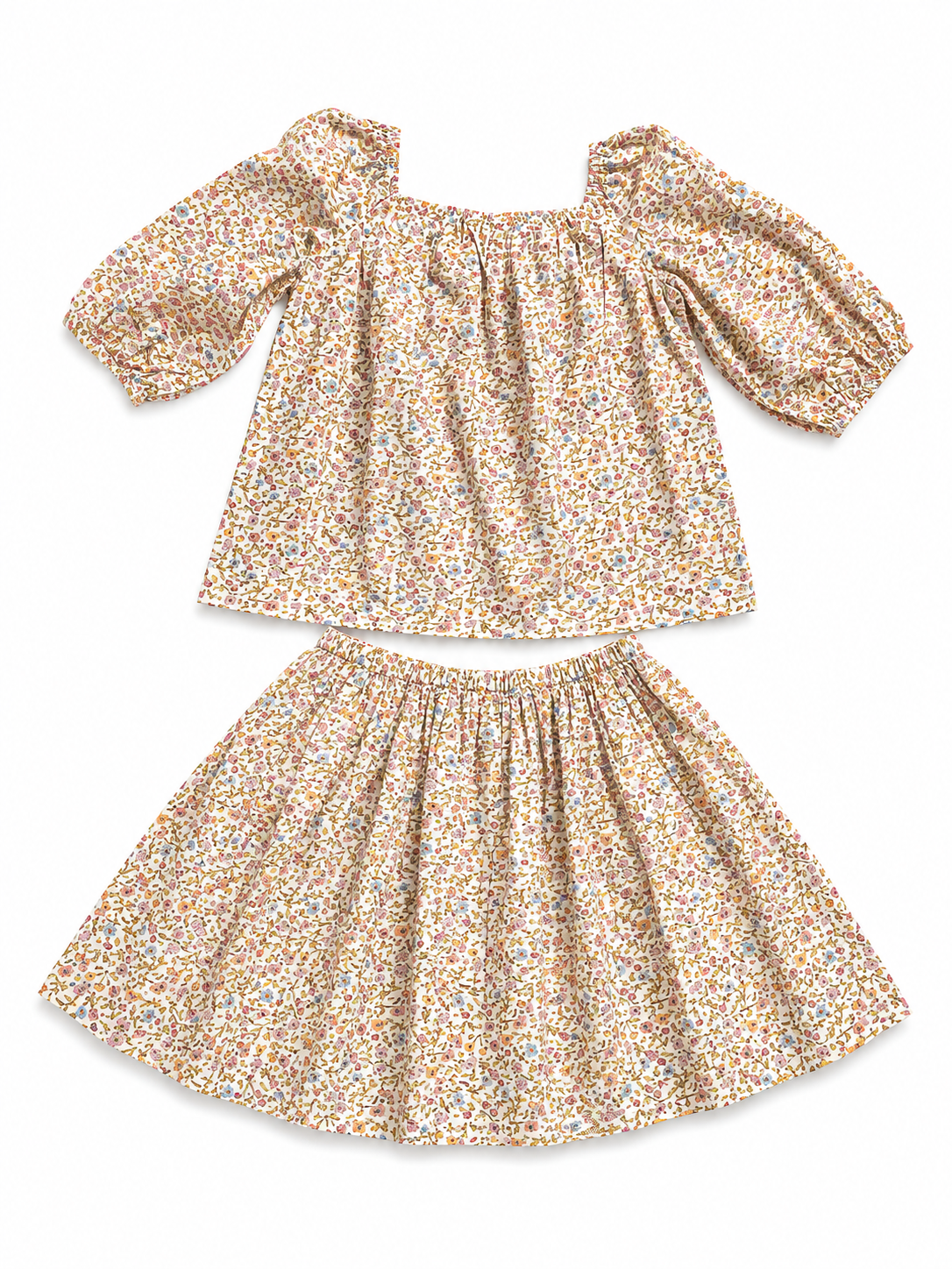 Bonpoint Liberty print skirt and blouse set Size 14 years children