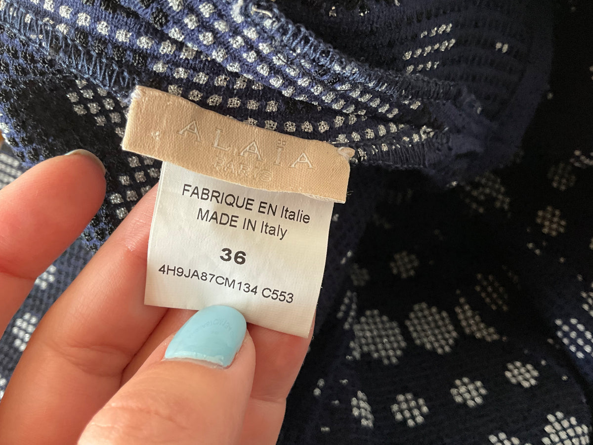 AZZEDINE ALAÏA ALAIA Wool Bland Lurex Flare Mini Skirt F 36 US 4 UK 8 S Small ladies