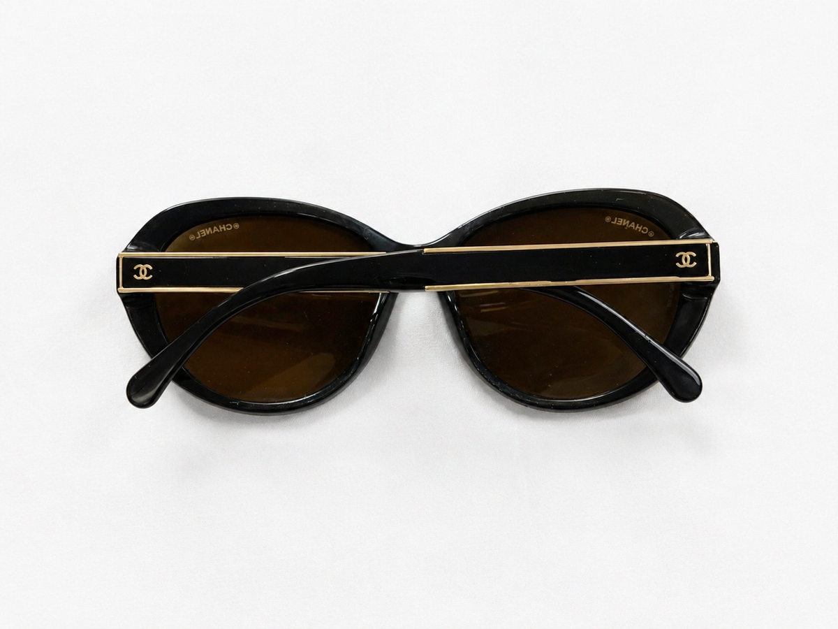 CHANEL Black Gold Acetate Frame Polarized Sunglasses - 5269 ladies