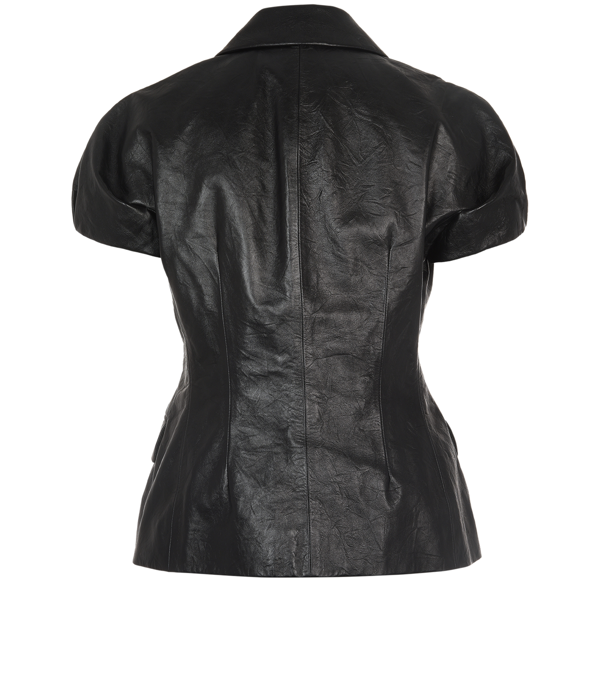 Christian Dior Lamb Leather Bar Short Sleeves Jacket Size F 42 ladies