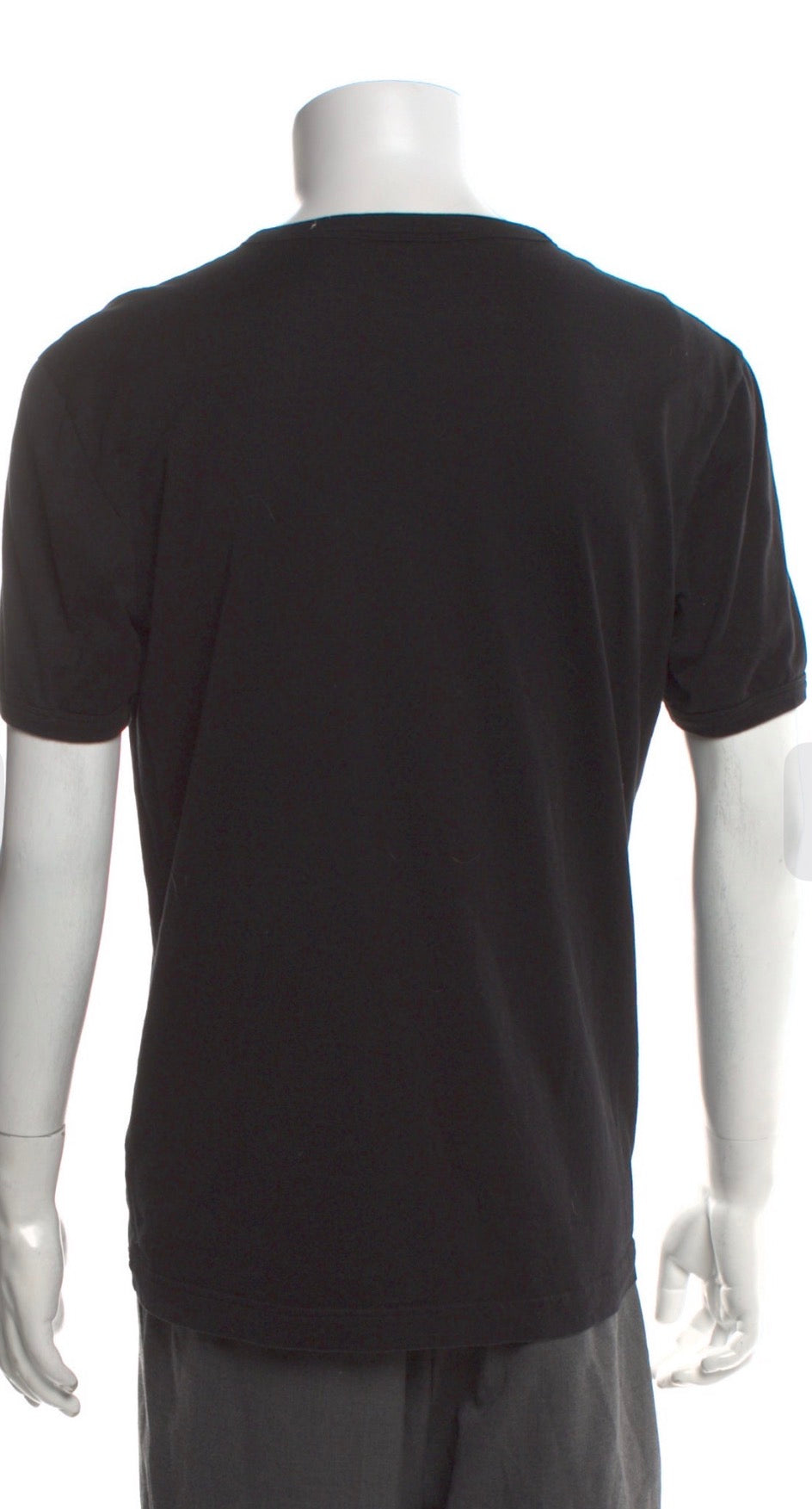Dolce & Gabbana plaque V neck black T shirt size I 50 men