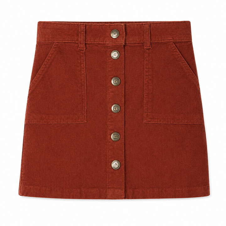 BONPOINT SNAP-FRONT CORDUROY SKIRT SIZE 14 YEARS CHILDREN