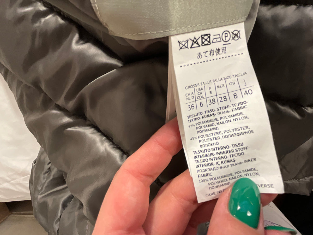 Max Mara the Cube Long Puffer Fur Trim Jacket Coat size I 40 F 38 US 6 ladies