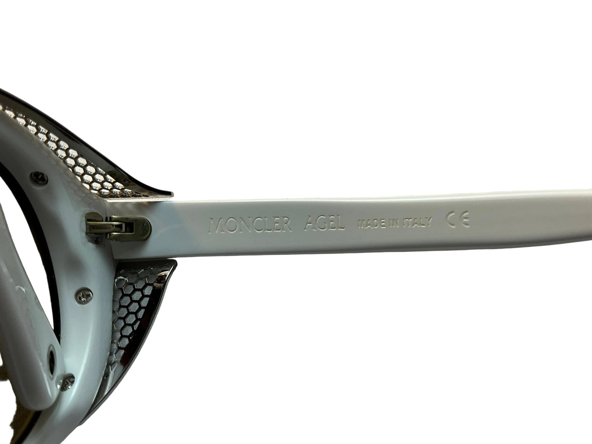 Moncler Agel MC516-02 White / Gray Sunglasses MC 516-02 58mm men